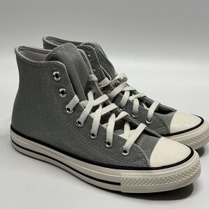 NWT Converse Chuck Taylor Silver Sparkle High Top Lace Up Sneakers Sz M 5 W 7